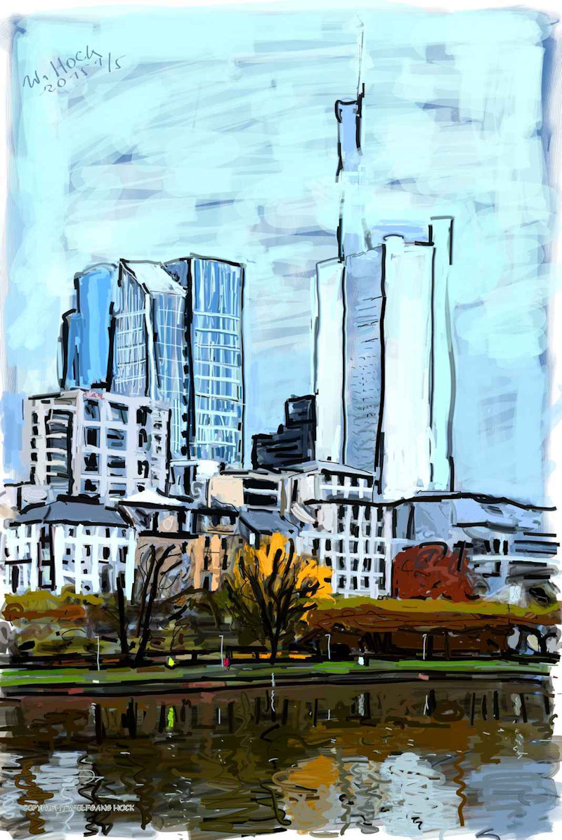 Frankfurt - 2015   Handmade digital painting on canvas 100 x 150 cm (141 megapixel)